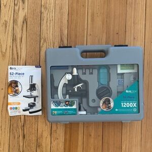 IQ Crew 52-Piece Microscope Set for children 1200x powerful